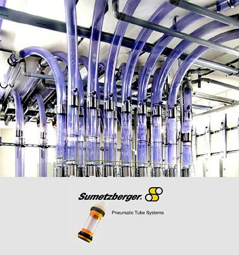 Pneumatic tube system station